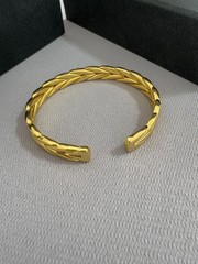 Designer *DavidYuman* Open Cuff Bangle Bracelets Women/Men 18K Gold Loop Wrist