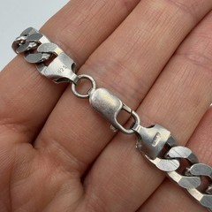 Vintage 925 Sterling Silver Cuban Curb Chain Necklace Men’s Heavy 57.2g 64cm
