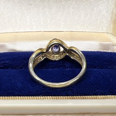 14k Yellow Gold Oval Cut Tanzanite & Round Natural Diamonds Ring Sz 8
