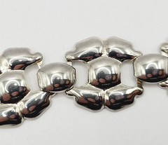 Professional Career Silver Tone Flat Link Chunky Wide Style Necklace 18 Inch