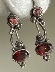 Vintage Sterling Silver Earrings 925 Drop Ladies ~ 1 Ear Wire Bend Needs Strait