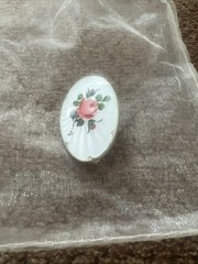 Norway 925 Sterling Enamel Rose Brooch Vintage Floral Pin