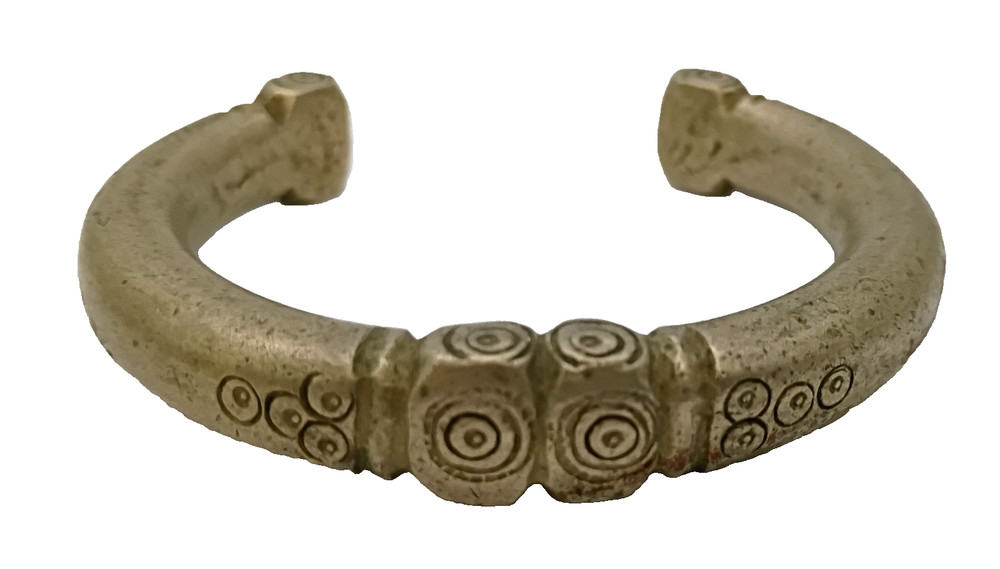 Vintage Manilla Currency Cuff Bracelet ~ Bronze Brass Copper Alloy ~ Tribal