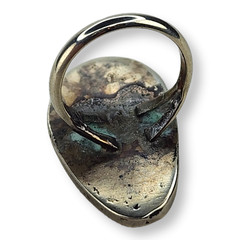 Vintage Nickel Silver Southwestern Bear Paw Ring Size 4.25