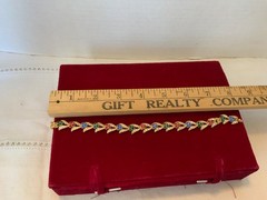 RARE CAMROSE KROSS JBK Jacqueline Jackie Kennedy Emerald Ruby Sapphire Bracelet