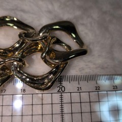 Yves Saint Laurent YSL Chain Necklace Gold Tone Chunky Vintage