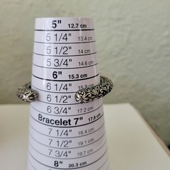 Vintage Ornate Silver Plated Metal Open Bracelet Bangle Scroll Design Adjustable