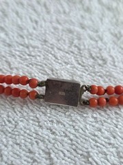 Antique Genuine Natural 100% Undyed Red Mediterranean Coral Beads Necklace