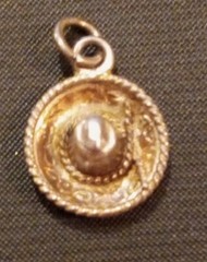 Vintage Sterling Silver Sombrero Hat Bracelet Travel Charm Stamped 925 Mexico