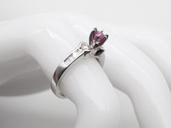 $5000 1.50ct Natural Pink Sapphire VS G Diamond 18k White Gold Platinum Ring 7g
