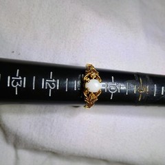 Vintage 14K HGE Lind Ring Gold White Stone