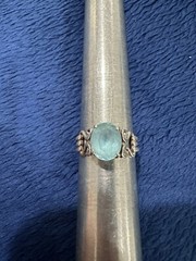 Vtg Sterling Silver 925 London Blue Topaz Ring, Size 8.25