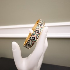 Metropolitan Museum of Art bracelet Iznik Cintamani enamel gold plate signed MMA