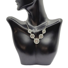 Avon NRT Professional Sparkling Rhinestone Silver Tone Metal Vintage Necklace