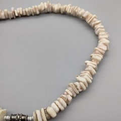 MermaidCore Mermaid Puka Pink Shell Chips Statement Necklace 16″ VTG Beach Surf