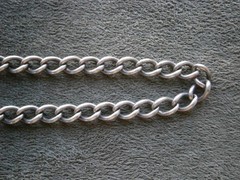 Curb Chain Link Figaro Safety Chain Vintage Sterling Silver Bracelet 7.5″ ~ 9.6g