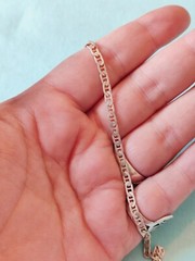 Vintage Italy Sterling Silver 925 Mariner Chain Bracelet 8″