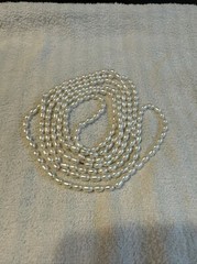 Vintage 74” Freshwater Pearl Single Strand Necklace w/150 Pearls~85 Grams