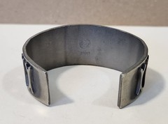 Vintage Brodrene Mylius Mid-Century Brutalist Pewter Cuff Bracelet “Dance”
