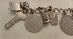 1960s-70s 925 sterling silver charm bracelet