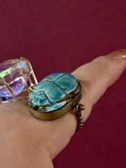 Aunt Elza Large Scarab Egyptian Ring Magical Strega Fortune Teller Heirloom