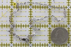 VINTAGE FILIGREE STERLING SILVER 925 CHAIN LINK ANKLET BRACELET 11.25″ STACK