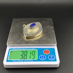 Amazing Afghan Silver Plated Brass Eye Shaped Beautiful Tribal Unique Pendant