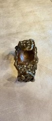 Vintage Brass Minimalists Copper Coin Cuff Bracelet Mixed Metals One Of A Kind