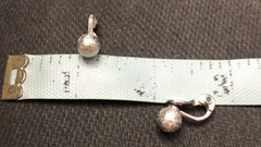 Vintage Signed MONET 56 in LONG Silver Tone Necklace & Signed Monet Earrings