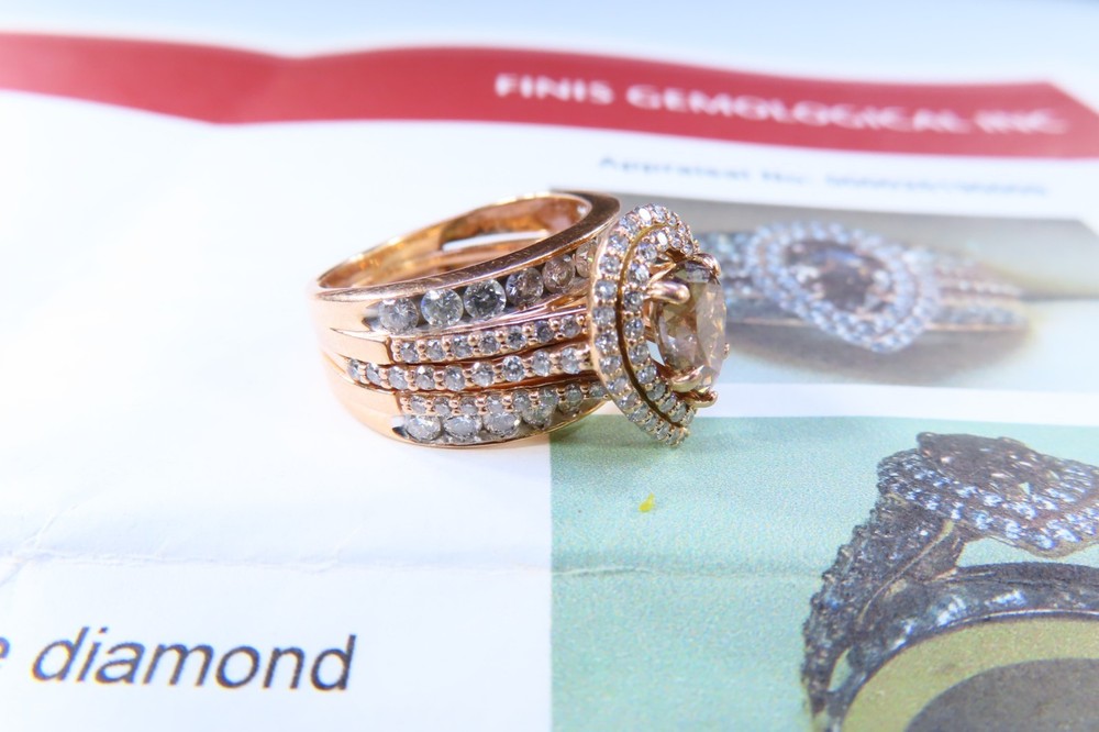 PEAR SHAPED 2.07 DIAMOND RING WITH CURRENT 2025 APPRAISAL 14KT LADIES SIZE 6