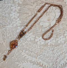 Handmade Vintage Benrus Rose Gold Tone Watch Choker Necklace with Vintage Band