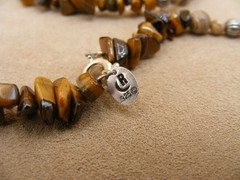 Carolyn Pollack / Relios ~ Sterling Silver, Tigers Eye & Jasper Beaded Necklace