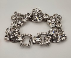 Verified Juliana D&E Ref 5757 Rhinestone Bracelet 5 Link Crystal Vintage 7″ READ