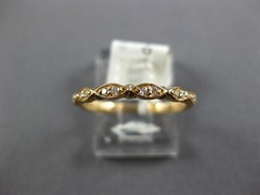 .09CT DIAMOND 14KT YELLOW GOLD 3D 2MM MARQUISE SHAPE FILIGREE ANNIVERSARY RING