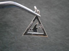 Guide Station Job’s Daughters Vintage Sterling Silver Bracelet Charm Pendant 1g