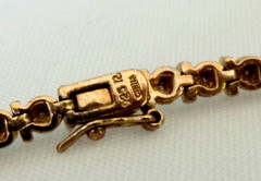 Vintage Vermeil Gold on 925 Sterling Silver Ross Simons Crystals Tennis Bracelet