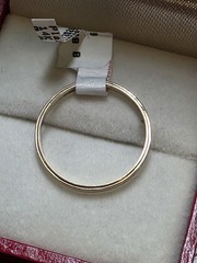 Vintage 14K Yellow Gold Bristol Grooved Eternity Band Wedding Band Ring Size 7.5