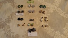 14 Pairs of Vintage CLIP ON AND SCREW ON EARRINGS Coro/Made in Japan & More