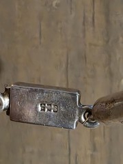 VINTAGE Sterling Silver – MEXICO TAXCO Solid 6.75″ Leather Bracelet – 30 grams