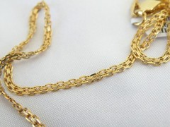 14K Gold on Sterling Silver 925 Natural Heated Blue Topaz Diamond Necklace 18″