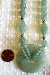 5pc LOT~ASIAN inspired JADE, Gemstone,etc~ Pendant NECKLACES & 1 BRACELET