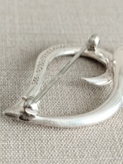Vintage Tiffany & Co. Sterling Silver Open Leaf Brooch Pin Safety Clasp ©1989