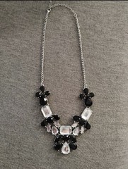 RHINESTONE & Black Rhinestone Necklace