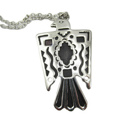 Phoenix Thunderbird Vintage Bird Southwestern Pendant Necklace