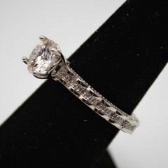 2 Ct Moissanite Wedding Ring Hypoallergenic Rhodium Plated 925 Sterling Silver 6