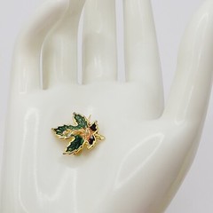 Maple Leaf Tiny Colorful Enamel Metal Vtg Scatter Lapel Necktie or Brooch Pin