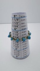 VINTAGE TURQUOISE STONES SILVERTONE BRACELET 7.25 INCHES PRE OWNED