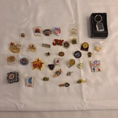 Lot Of 25+ Vintage & Recent Pins Pin-backs 1996 Olympics Sports Vegas And More
