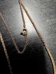Vintage Silver Chain Necklace 16 Inch Silver Tone Signed Japan
