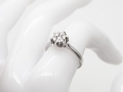 $1500 .29ct VS F IDEAL CUT Natural Diamond 18k White Gold HALO CLUSTER Ring 4g